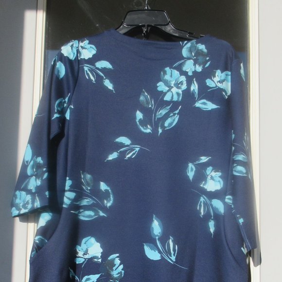 Croft and barrow PETITE floral print dress w Pockets MP - Picture 10 of 17